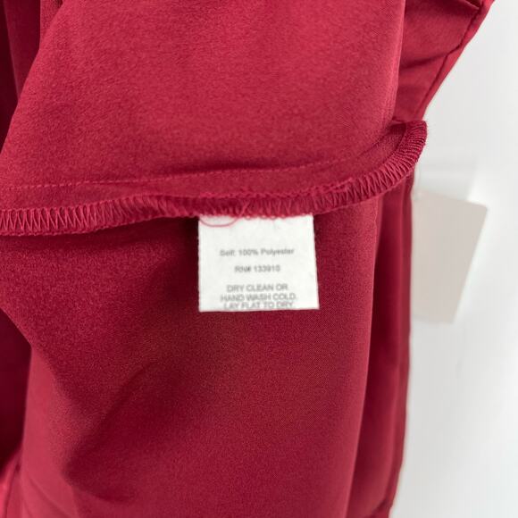 Show Me Your MuMu Rome Twist Gown Ruby Luxe Satin Small NWT - Picture 5 of 9